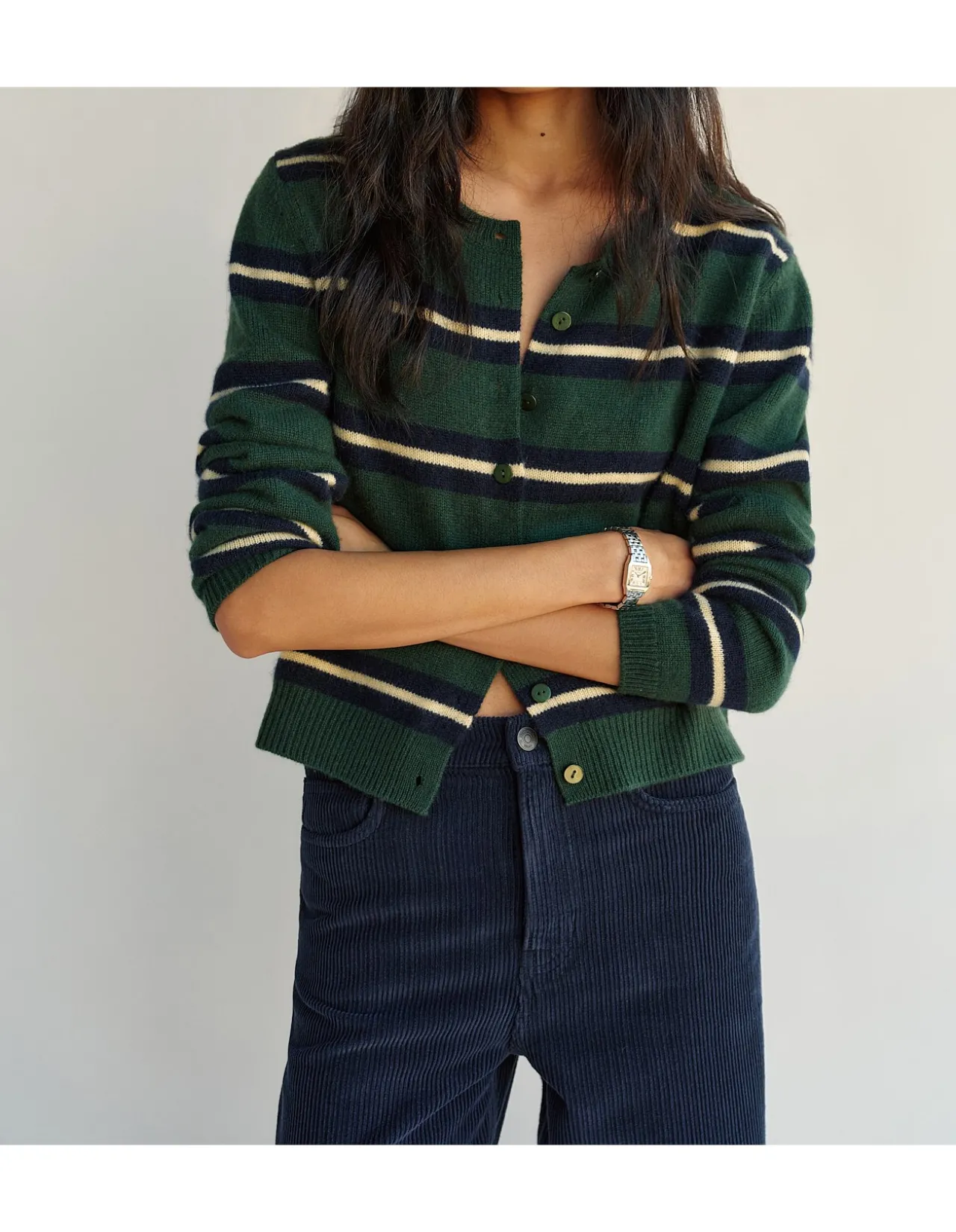 CLARA CREWNECK CASHMERE CARDIGAN
