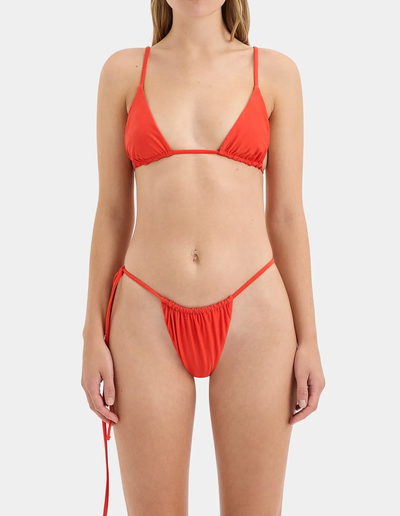 Clarita String Brief in Statement Red