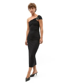 CLASP DETAIL FITTED DRESS