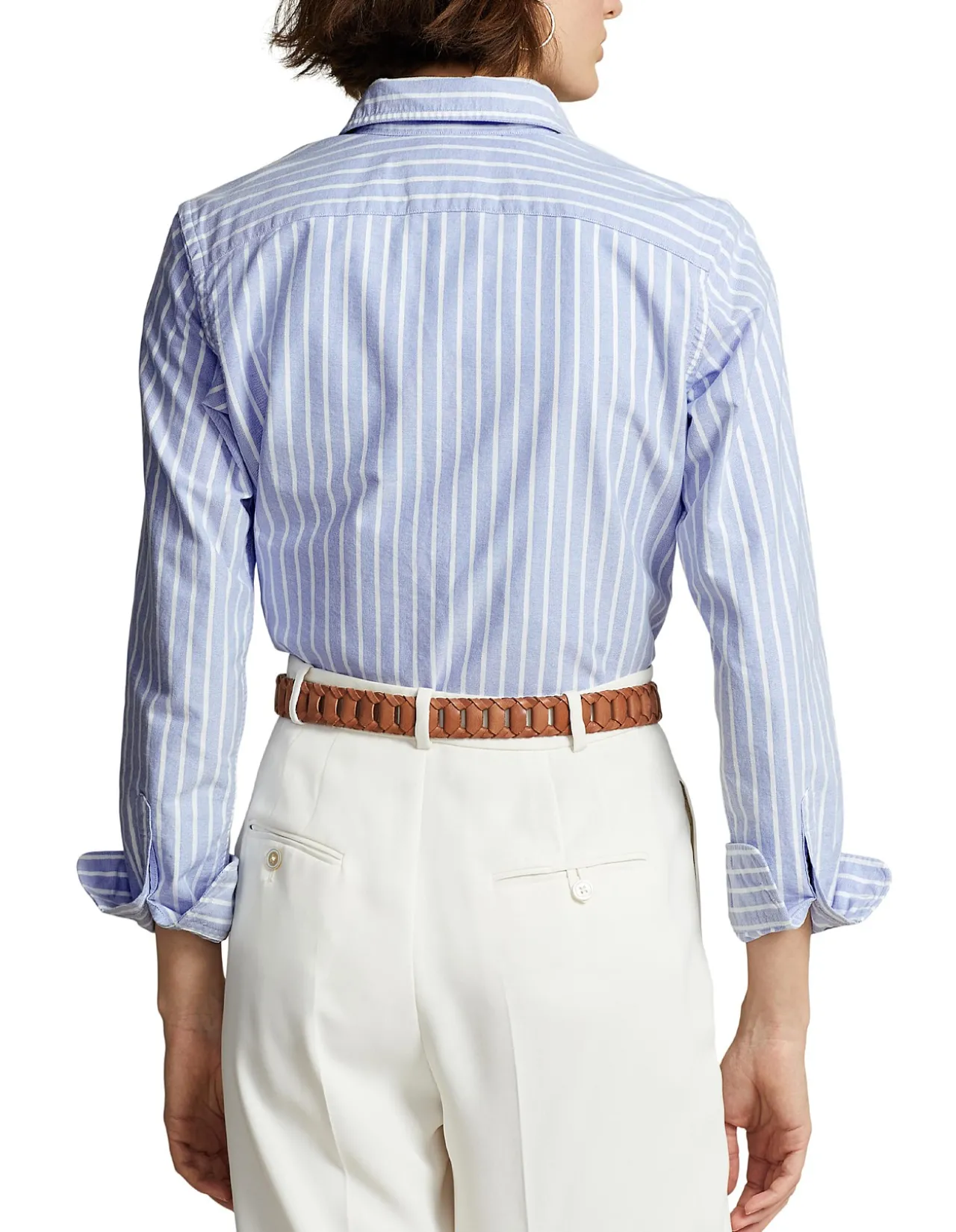 Classic Fit Striped Oxford Shirt Blue/White