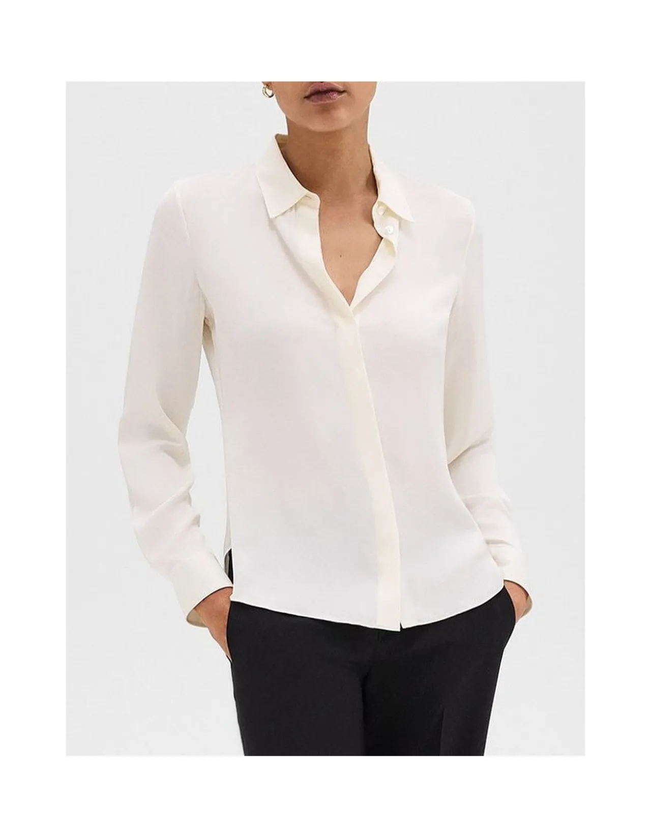 Classic Fitted Silk Shirt
