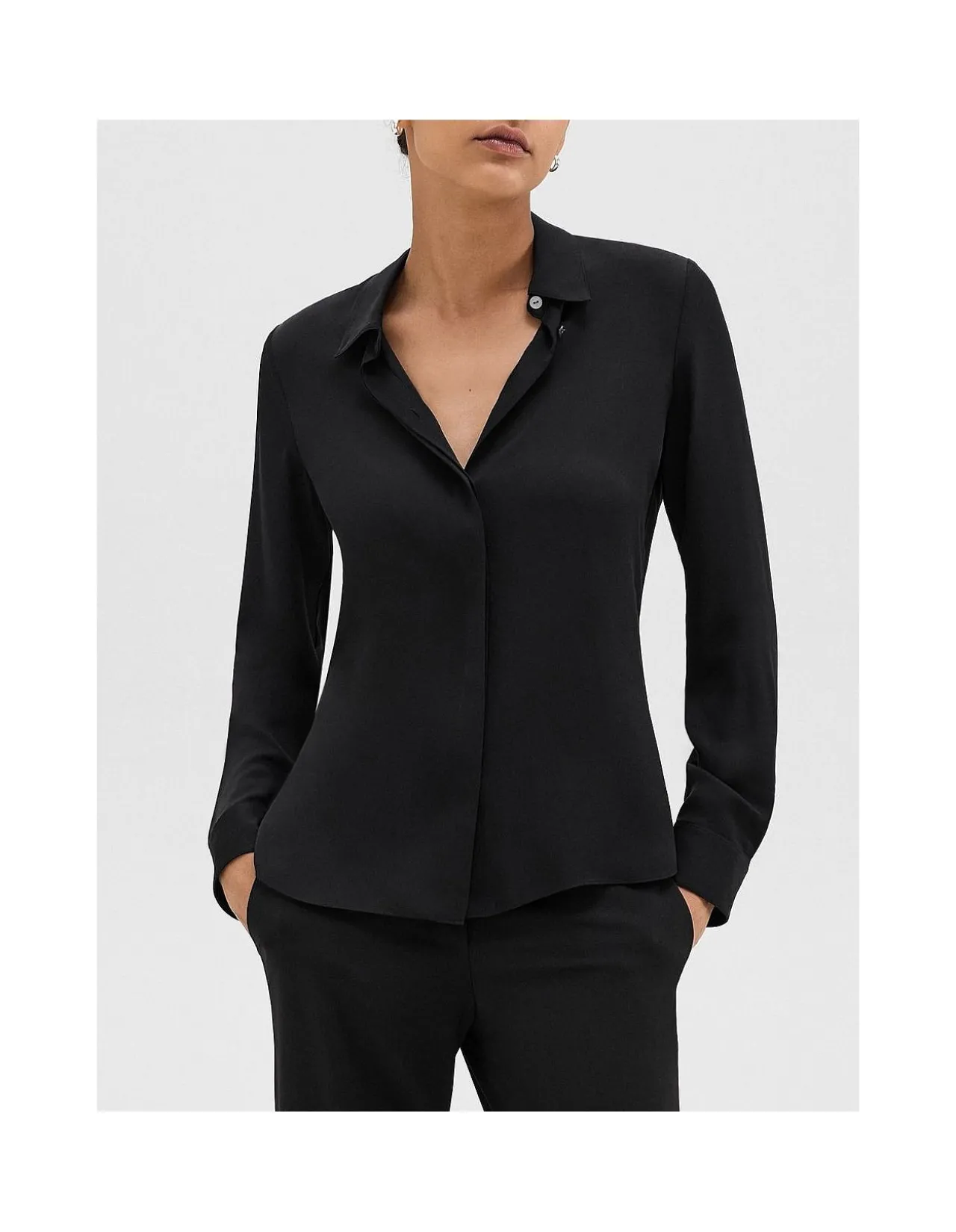Classic Fitted Silk Shirt