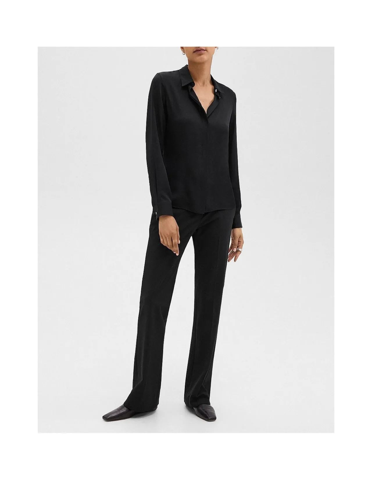 Classic Fitted Silk Shirt