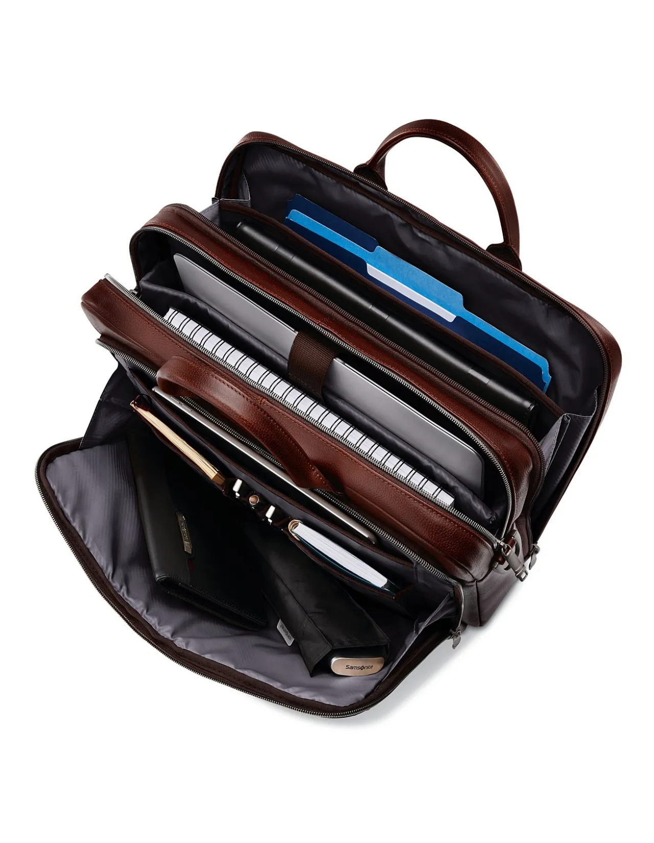 CLASSIC LEATHER TOPLOADER 30CM MAHOGANY