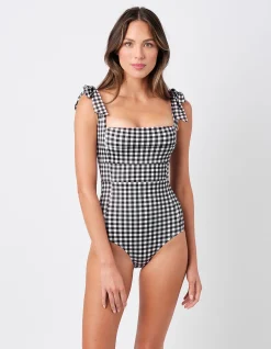 Classic Square Neck One Piece Swimsuit