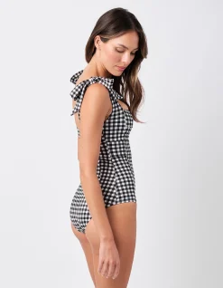 Classic Square Neck One Piece Swimsuit