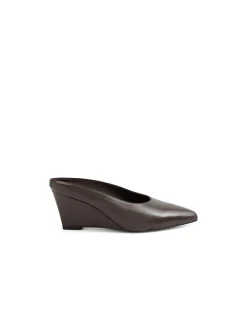 Claudette Pointed Toe Wedge Heel Mules