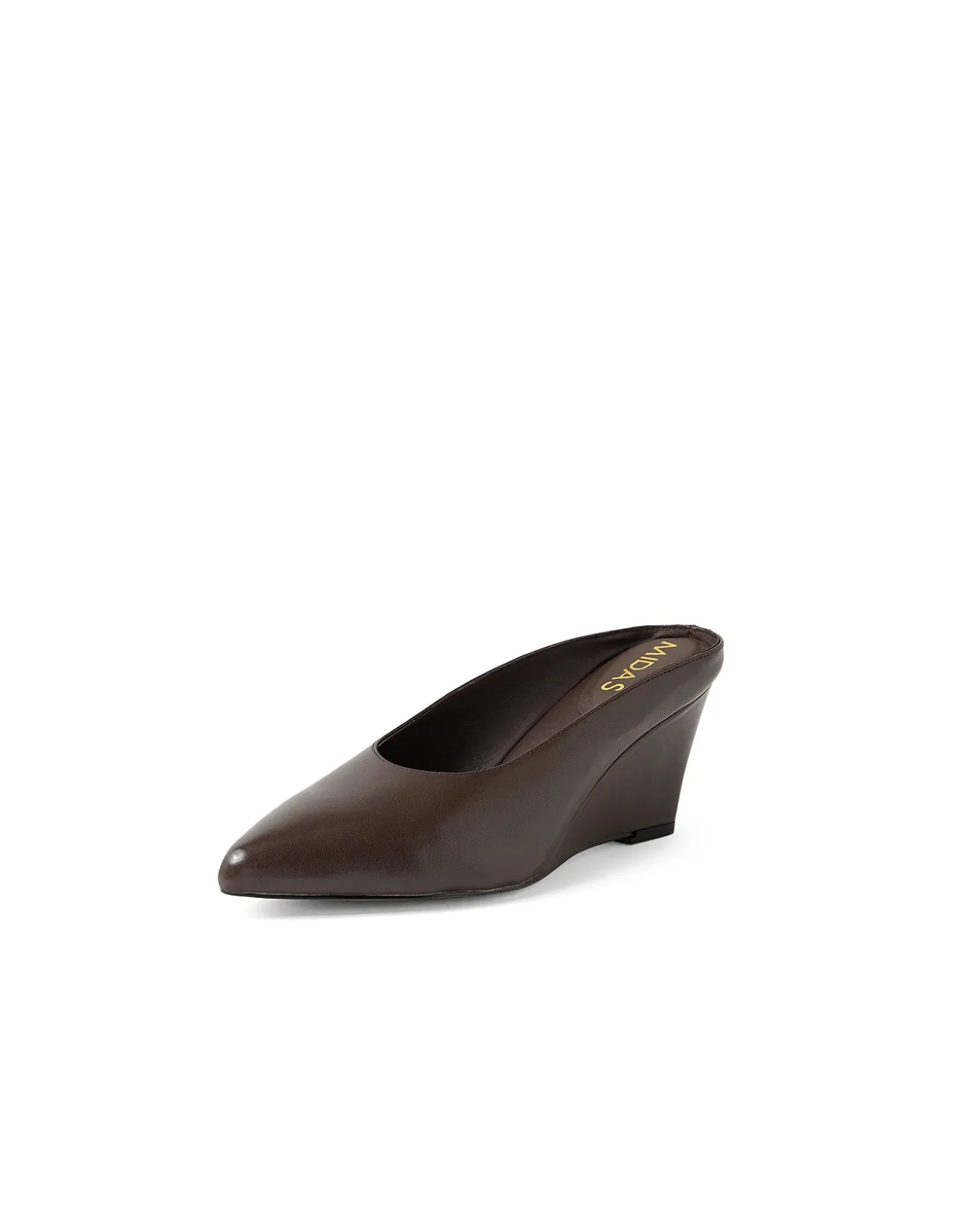 Claudette Pointed Toe Wedge Heel Mules