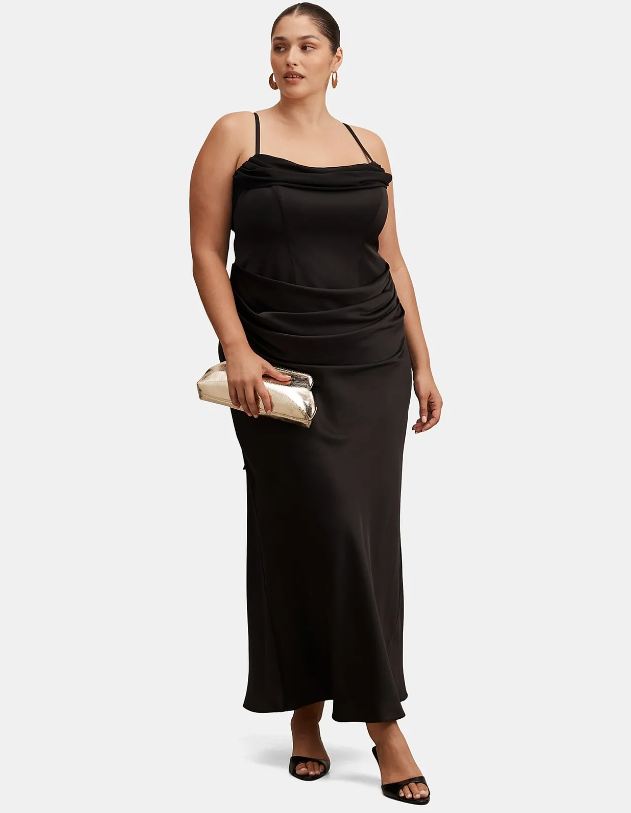 CLAUDIA CURVE STRAPPY CORSET MAXI DRESS