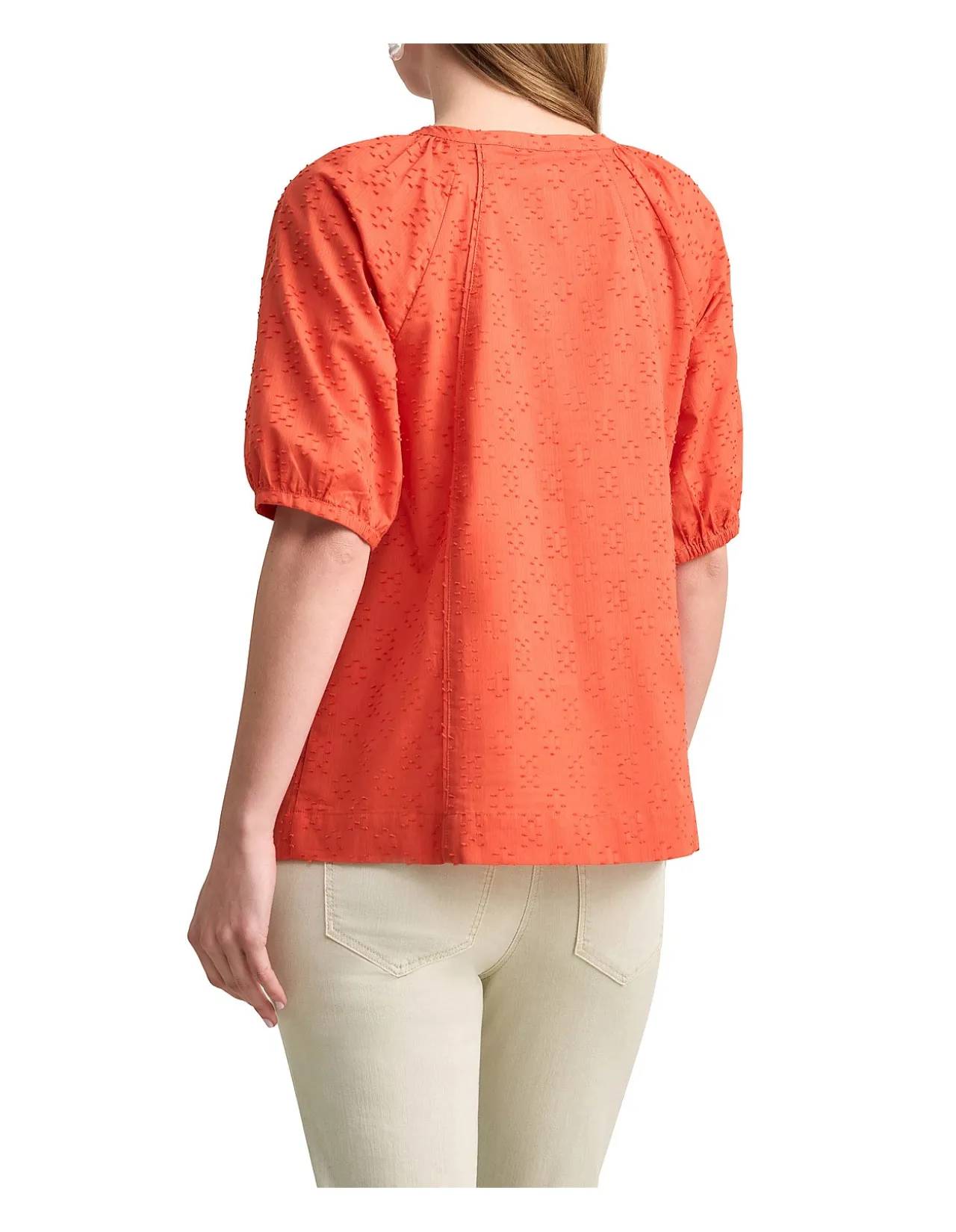 Clipped Jacquard Blouse