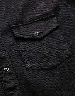 COATED DENIM WESTERN SHIRT