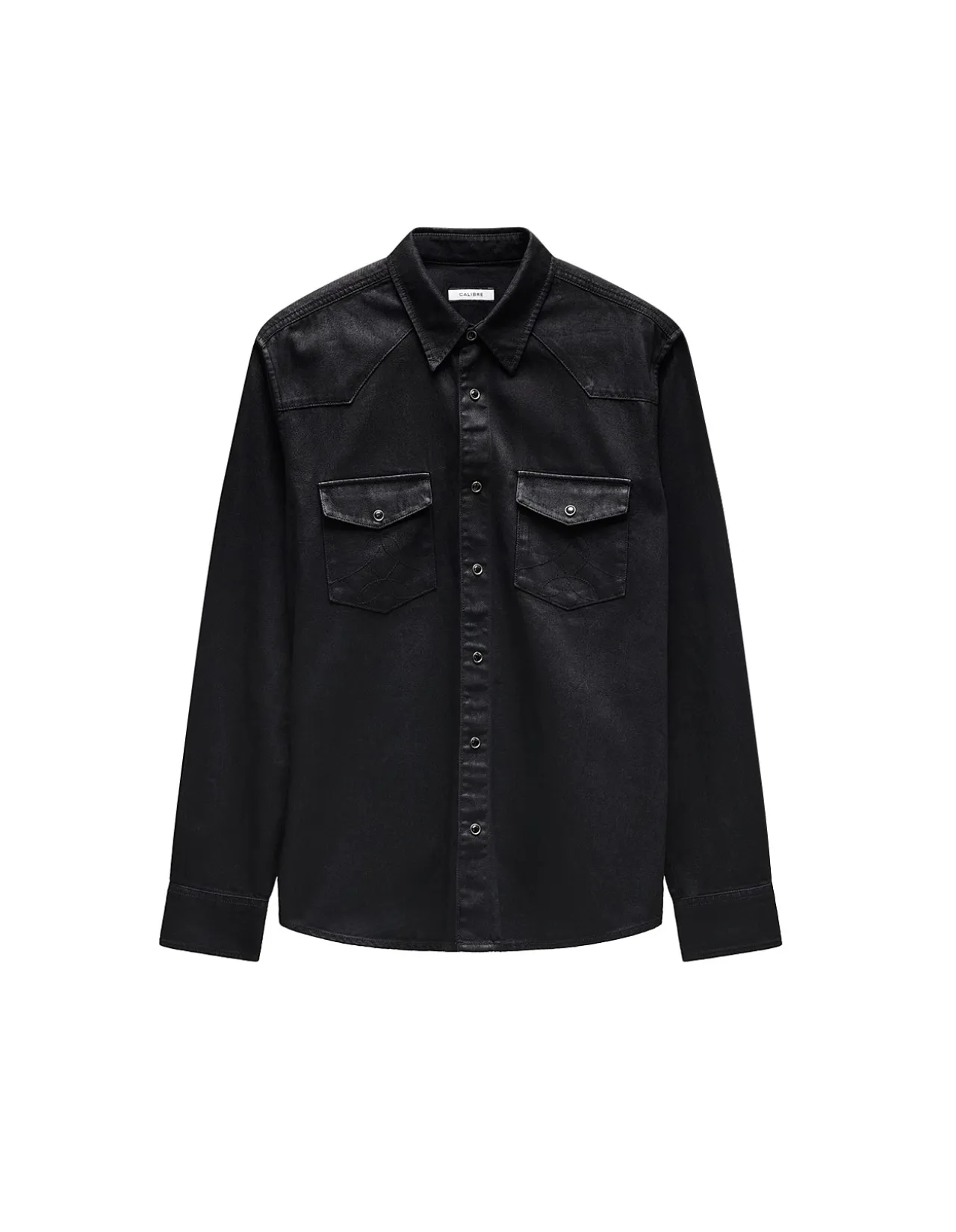 COATED DENIM WESTERN SHIRT