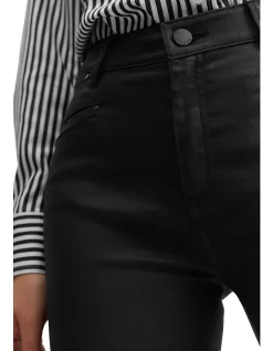 Coated Mid Rise Fitted Jean