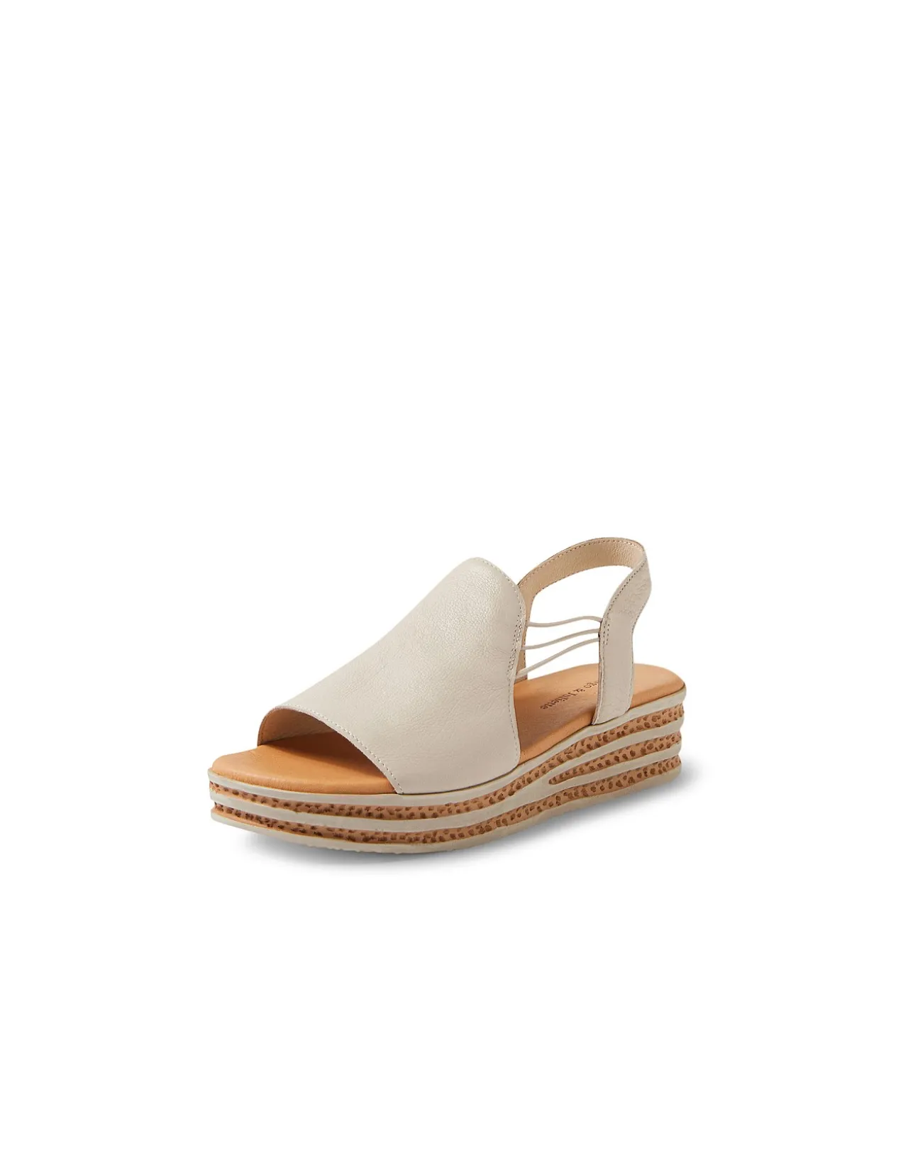 Cobra Almond Leather Platform Sandals