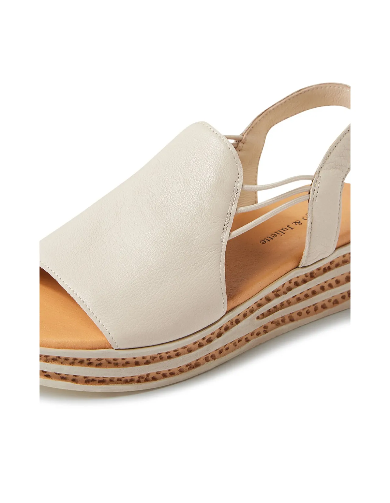 Cobra Almond Leather Platform Sandals