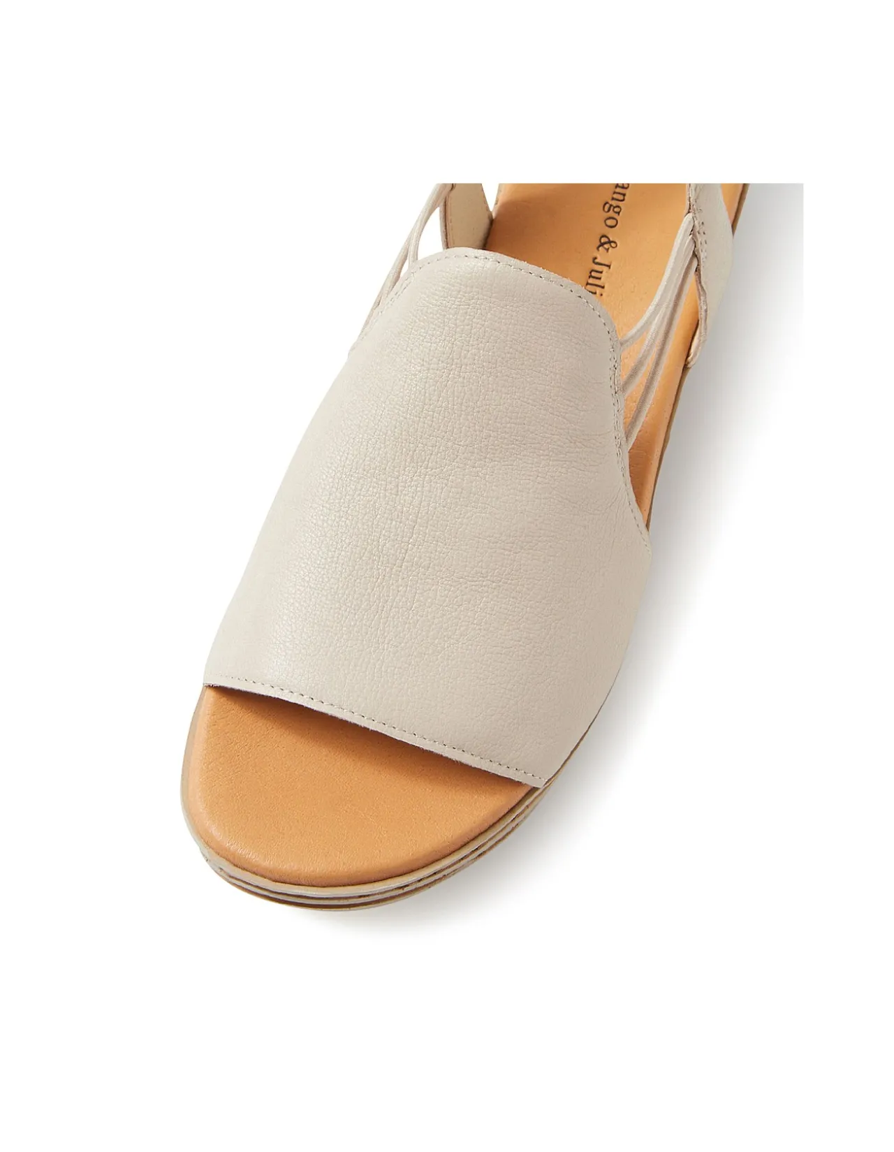 Cobra Almond Leather Platform Sandals
