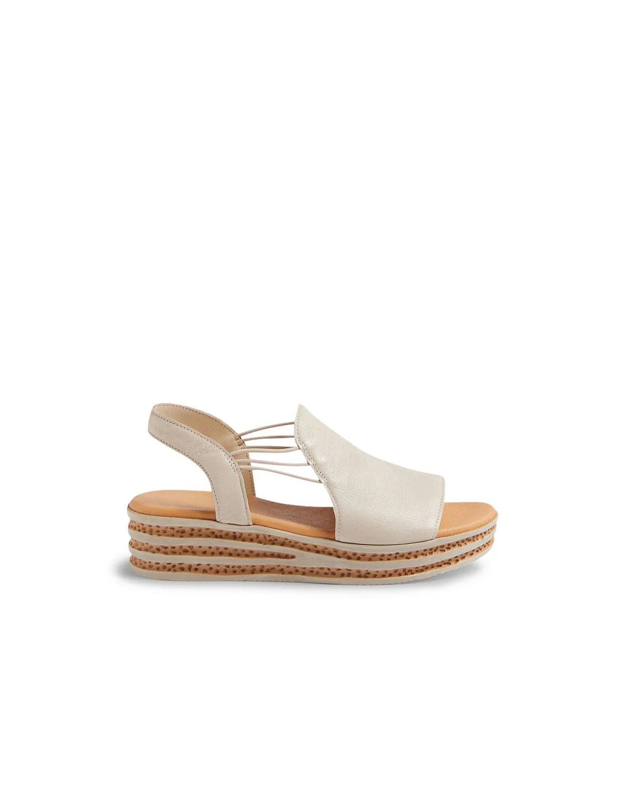 Cobra Almond Leather Platform Sandals