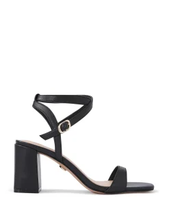 COLETTE Black Leather Block Heel