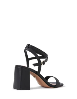 COLETTE Black Leather Block Heel
