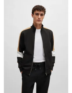 Colour-Blocked Zip-Up Sweatshirt