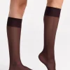 COLOURED SHEER KNEE HIGH