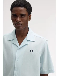 COMPRESS MESH REVERE COLLAR S/S SHIRT