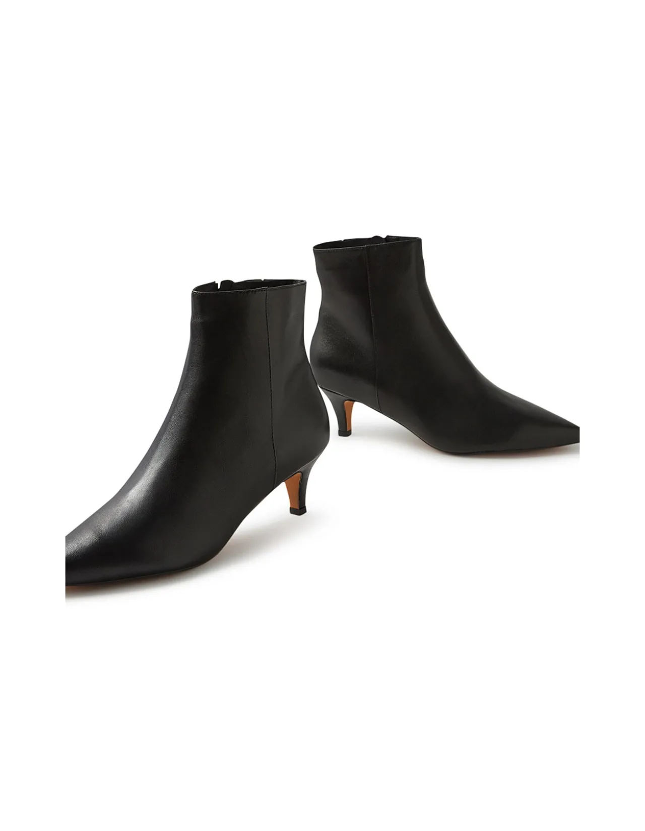 Conoir Black Leather Ankle Boots