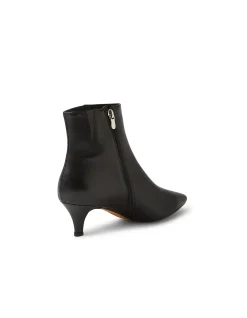 Conoir Black Leather Ankle Boots