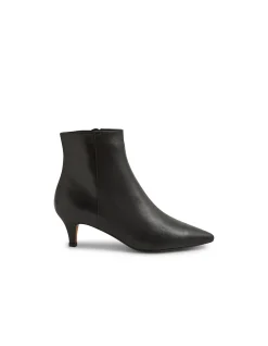 Conoir Black Leather Ankle Boots