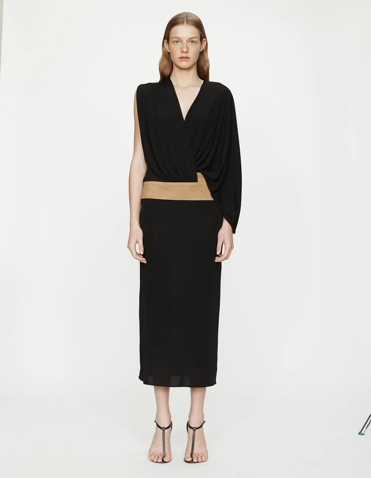 CONTOUR SUEDE MIDI DRESS