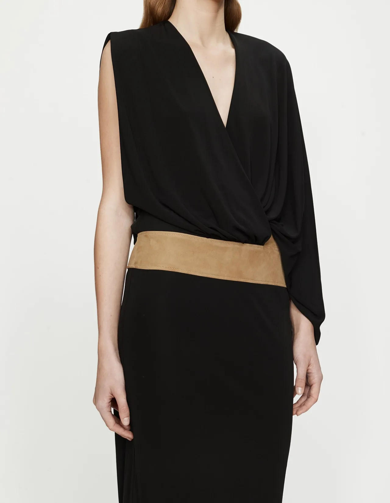 CONTOUR SUEDE MIDI DRESS
