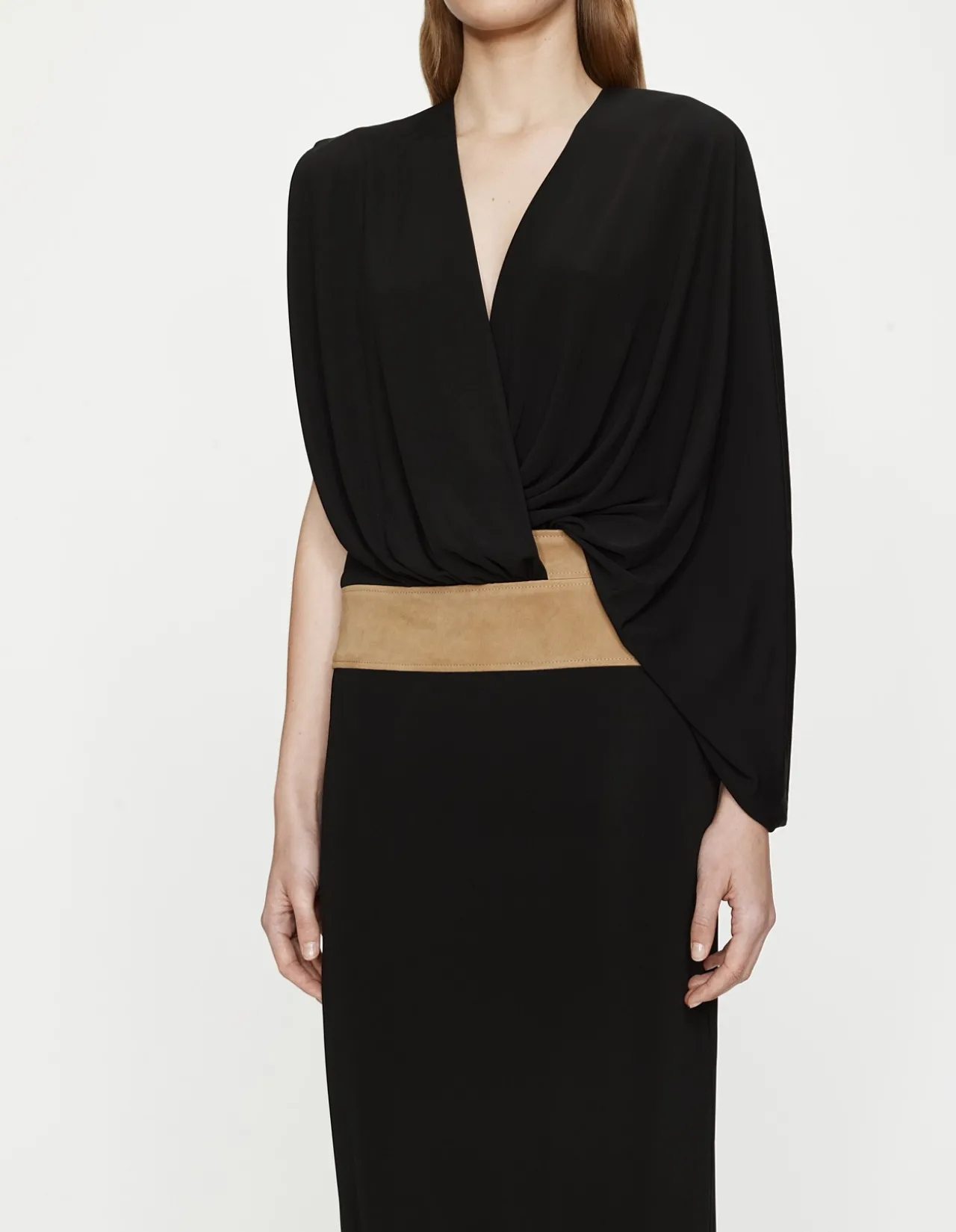 CONTOUR SUEDE MIDI DRESS