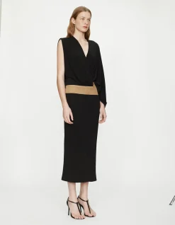 CONTOUR SUEDE MIDI DRESS