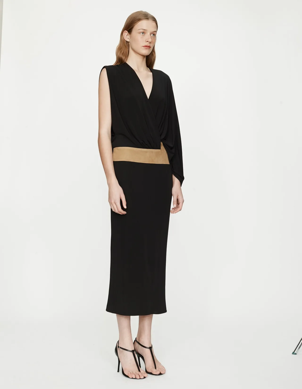 CONTOUR SUEDE MIDI DRESS