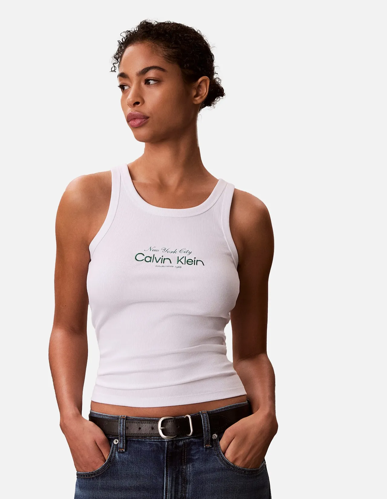 Contour 2X2 Rib Logo Tank Top