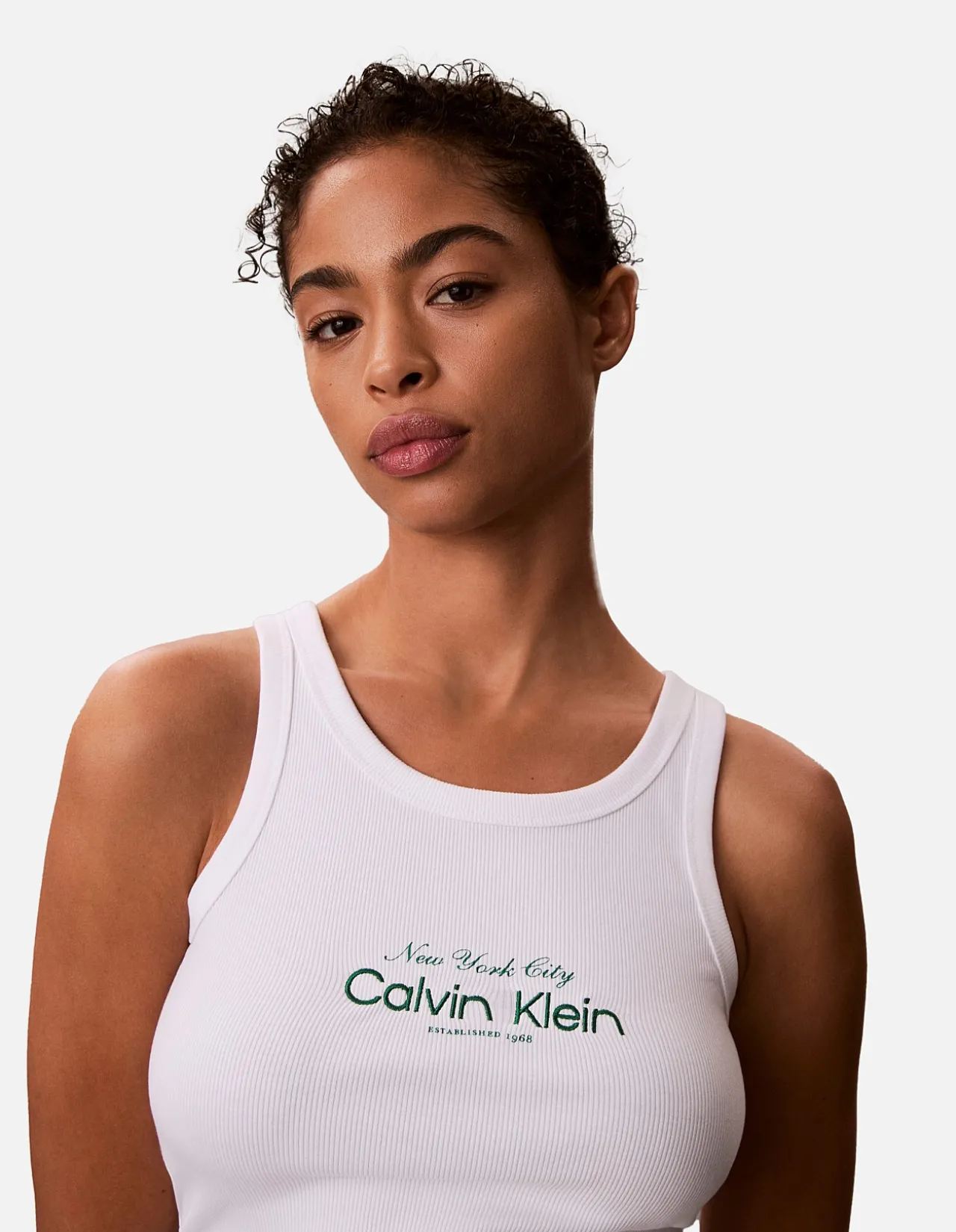 Contour 2X2 Rib Logo Tank Top