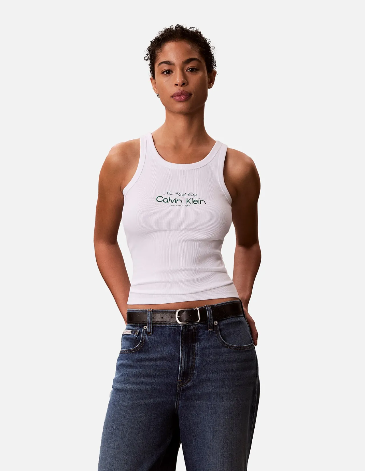 Contour 2X2 Rib Logo Tank Top