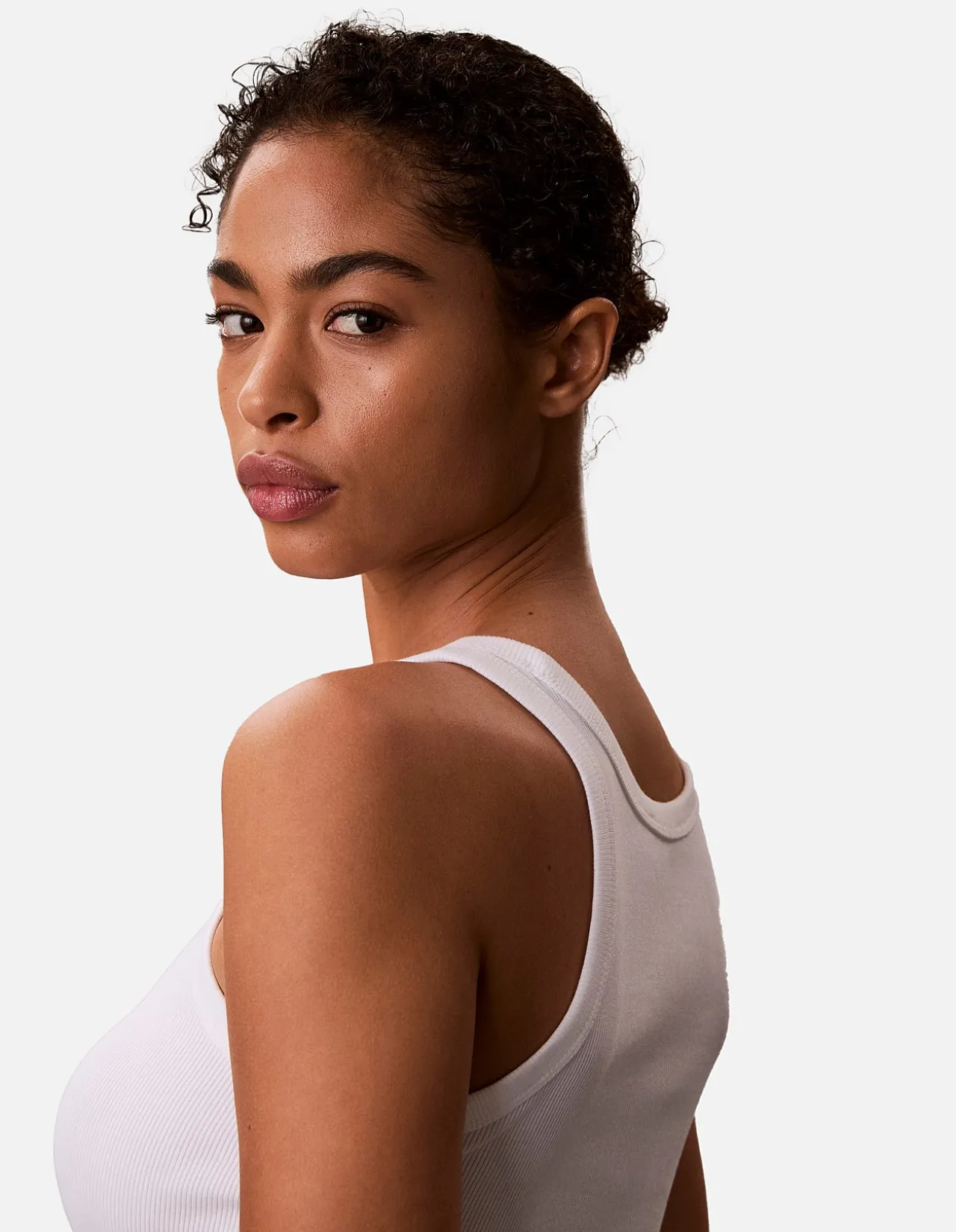 Contour 2X2 Rib Logo Tank Top