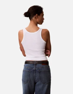 Contour 2X2 Rib Logo Tank Top
