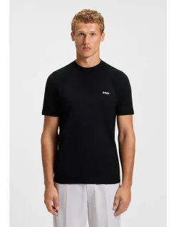 Contrast-logo knit sweater in a cotton blend