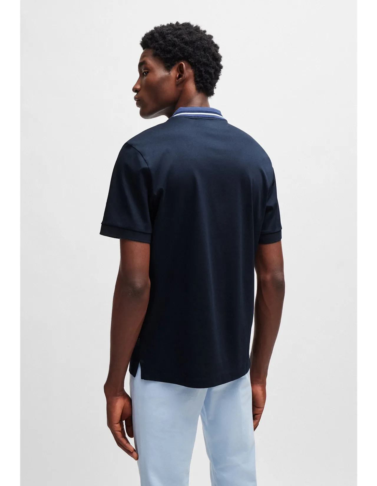 Contrast-Stripe Slim-Fit Polo Shirt