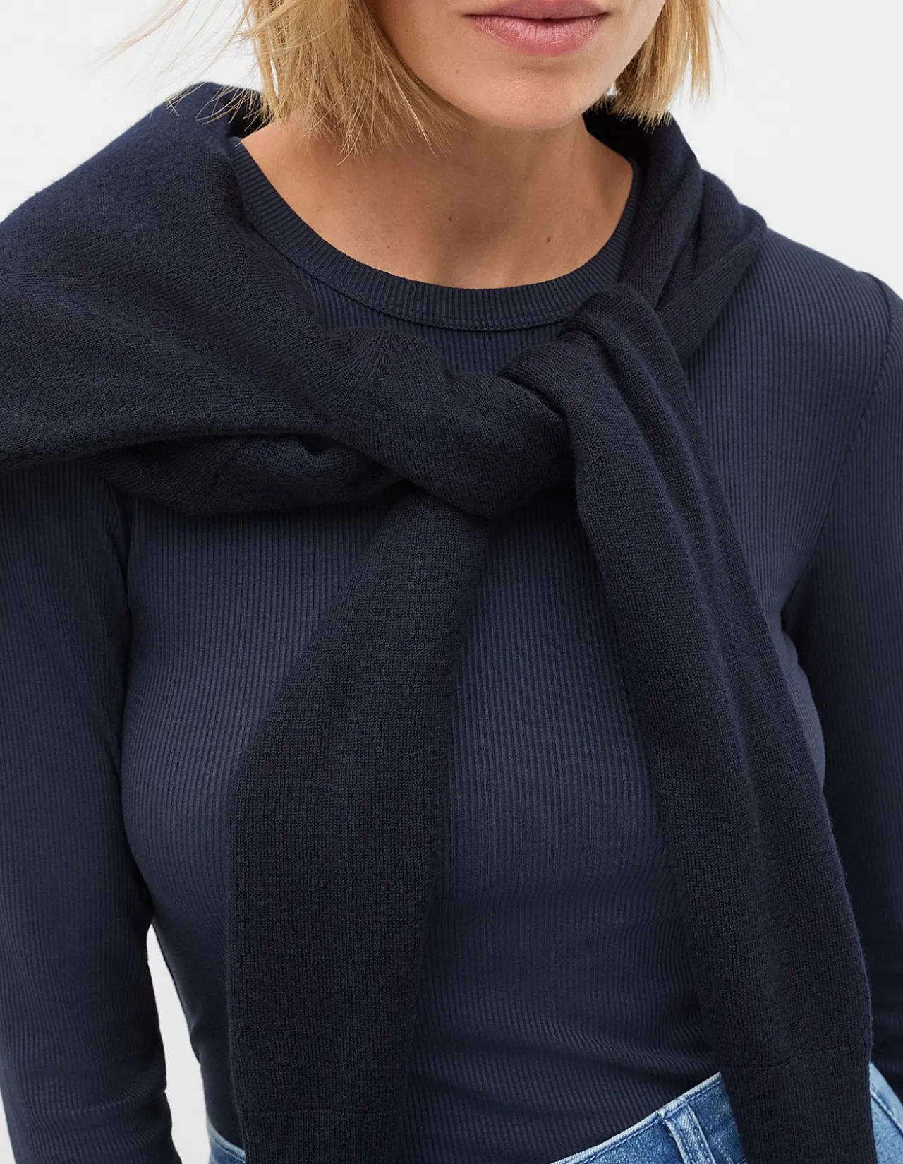 CORE RIB CREW NECK TOP