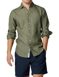 Coromandel Long Sleeve Sports Fit Shirt - Kelp