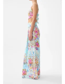CORSET WAIST WIDE LEG PANT