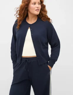 COTTON BLEND RAGLAN CARDIGAN
