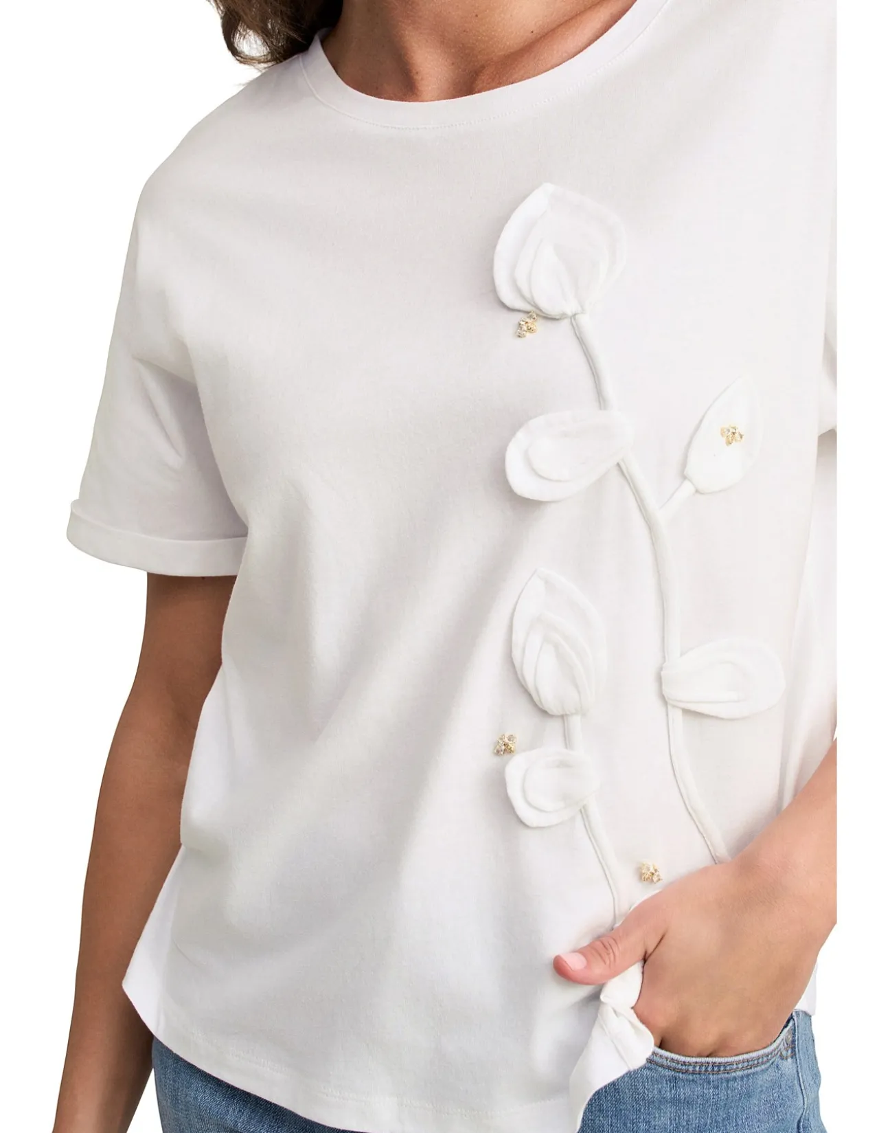 Cotton Applique T-Shirt