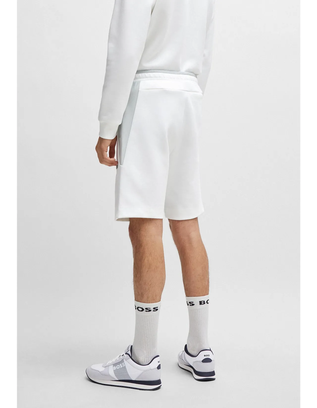 Cotton-Blend Shorts with 3D-Moulded Logo