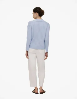 Cotton Cashmere Fine Cable Polo