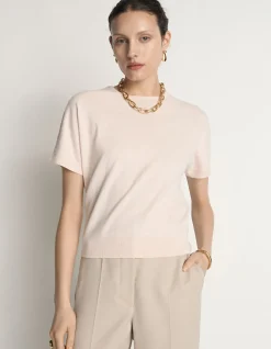 COTTON CASHMERE KNIT TEE