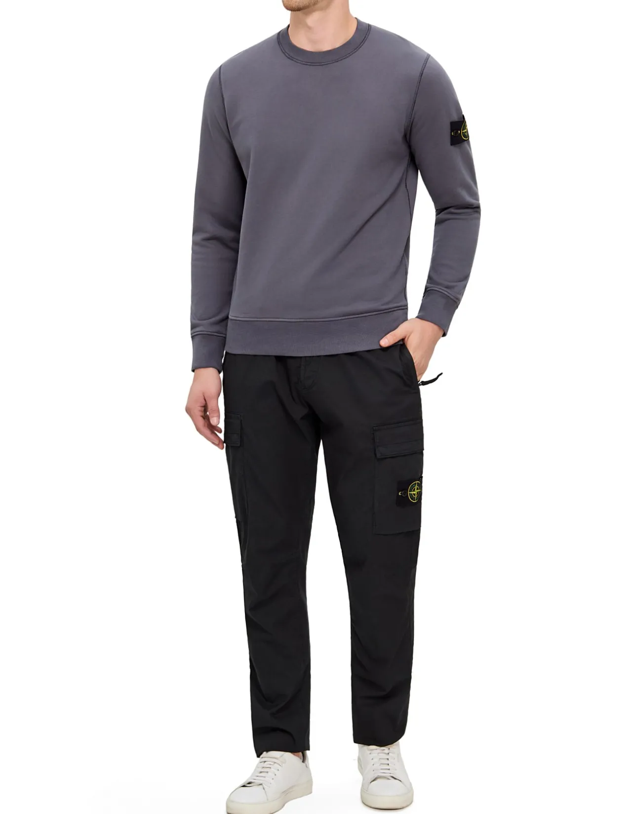Cotton Fleece Garment Dyed Crewneck Sweatshirt